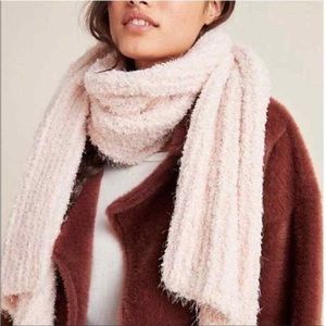 Anthropologie Pink Fuzzy Scarf